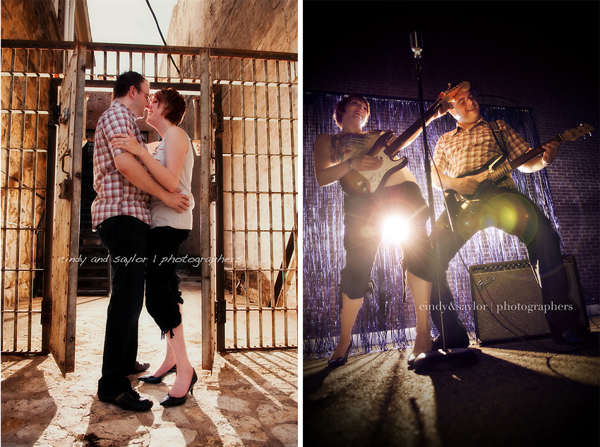 Rock and Roll engagement session by Dallas Wedding Photographers Cindy and Saylor Mills