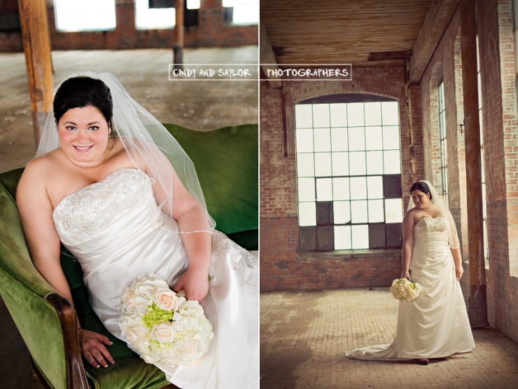 DFW bridal photos at the McKinney Cotton Mill