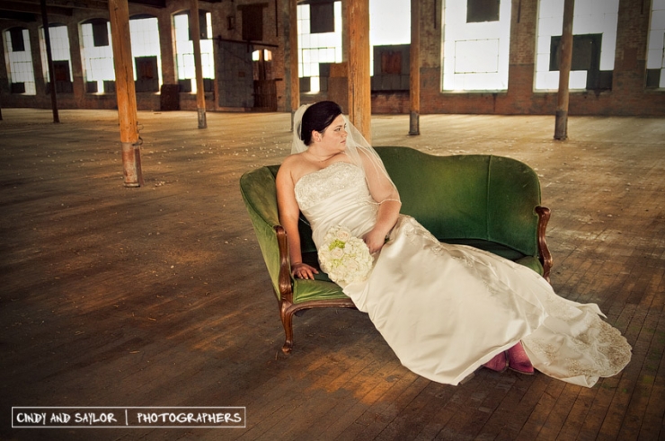 Plano bridal portraits at the McKinney Cotton Mill