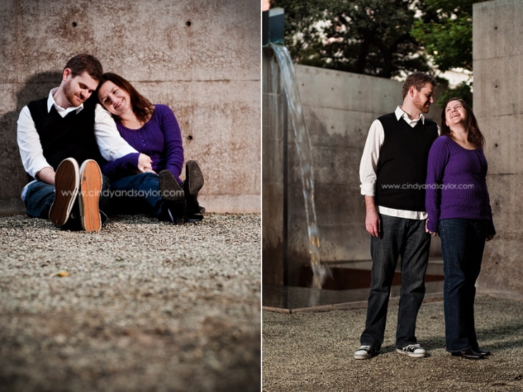 Dallas couple photos near Dallas Museum of Art by Texas photographers Cindy and Saylor