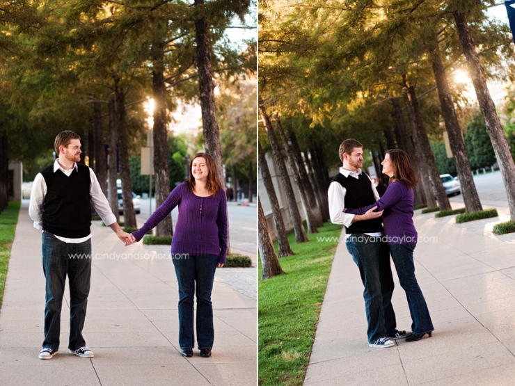 Dallas couple photos near Dallas Museum of Art by Texas photographers Cindy and Saylor