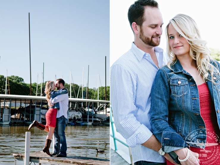 engaged couple portraits at lake grapevine in flower mound texas 