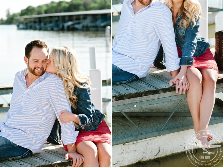 rustic lake engagement photos at lake grapevine near dallas texas 