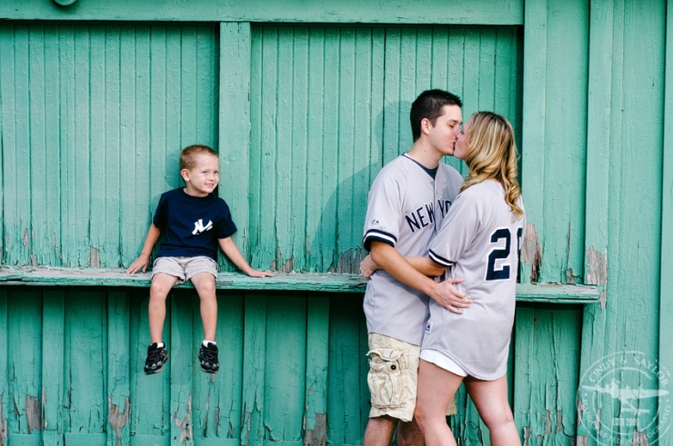 baseball theme engagement session at reverchon park in dallas texas