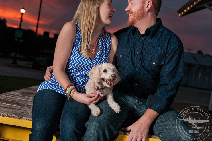 sunrise engagement at Frisco Heritage Museum | photos by Cindy & Saylor Photographers