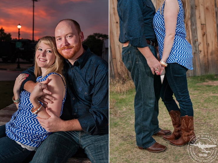 sunrise engagement at Frisco Heritage Museum | photos by Cindy & Saylor Photographers