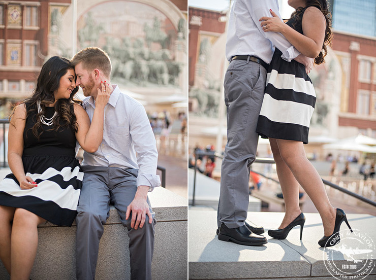 formal, dressy couple downtown ft worth engagement session in sundance square