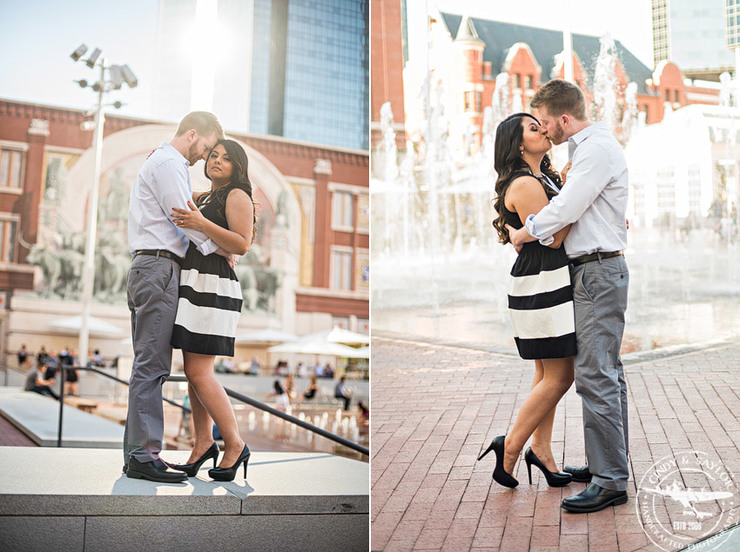 downtown ft worth engagement session in sundance square