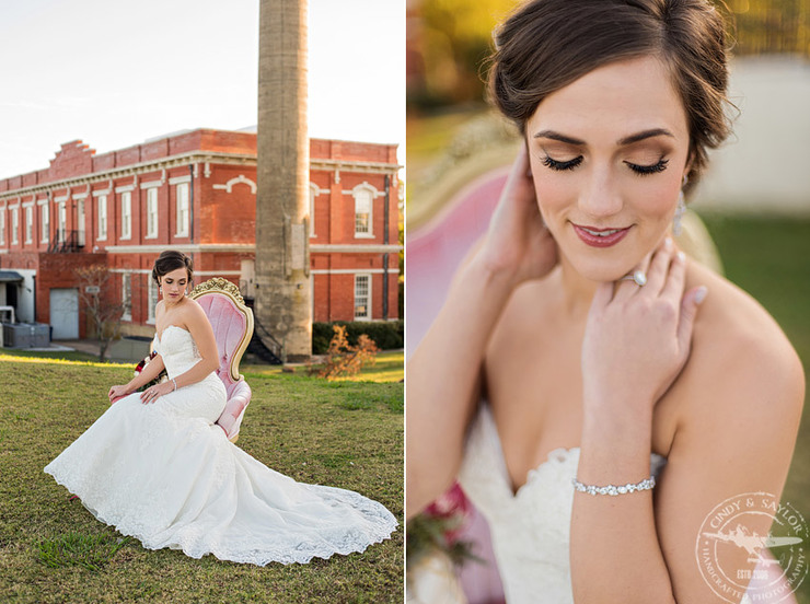 Bridal at White Rock Lake by the Filter Building | Photos by Cindy & Saylor, Makeup by Anastasia Strattan; Vintage Rental by Rent My Dust