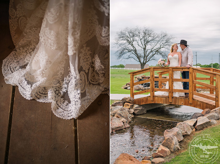 wedding at morgan creek barn at the milestone aubrey texas